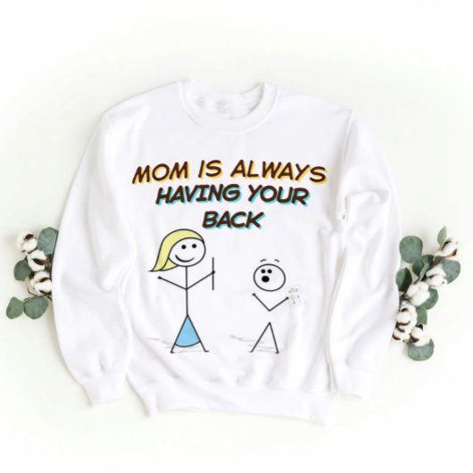 Funny Mama Support Cartoon - Ihren Rücken haben Sweatshirt