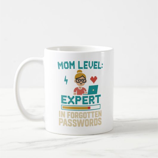 Funny Mama Tasse; Experte für vergessene Passwörte Kaffeetasse (Links)