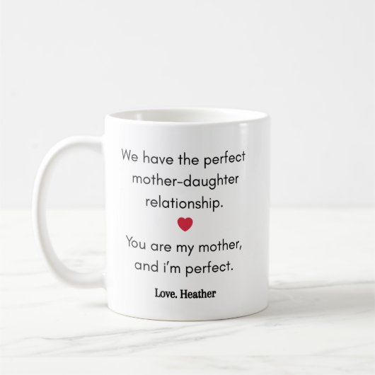 Funny Mama Tochter Tasse Perfect Mütter Day Gesche (Links)