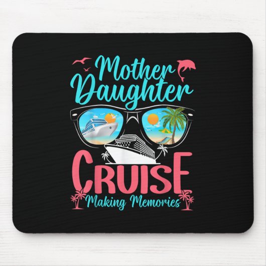 Funny Mama Tochter Urlaub Kreuzfahrt Mutter Tochte Mousepad (Vorne)