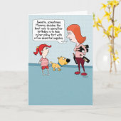 Funny Mama trinkt an ihrem Geburtstag Karte (Gelbe Blume)