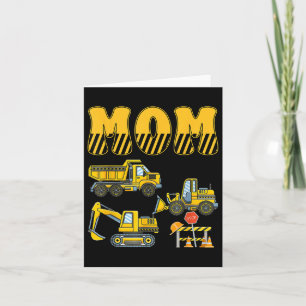 Funny Mama Vater Bau Bagger Kinder Junge Fami Karte