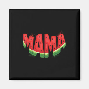 Funny Mama Watermelon Sommer Früchte Familie Match Magnet
