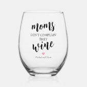 Funny Mama Weinglas Ohne Stiel (Vorderseite)
