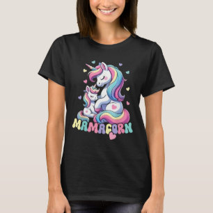 Funny Mamacorn Costume Mothers Day Unicorn Mama Wo T-Shirt