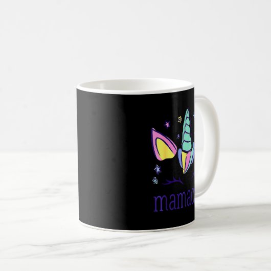 Funny Mamacorn Unicorn Costume Mom Mother's Day Kaffeetasse (VorderseiteRechts)