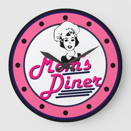 Funny Mamas Küchenmauer Große Wanduhr (Vorderseite)