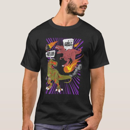 Funny Mamasaurus Rex Good Manners Meme T-Shirt (Vorderseite)