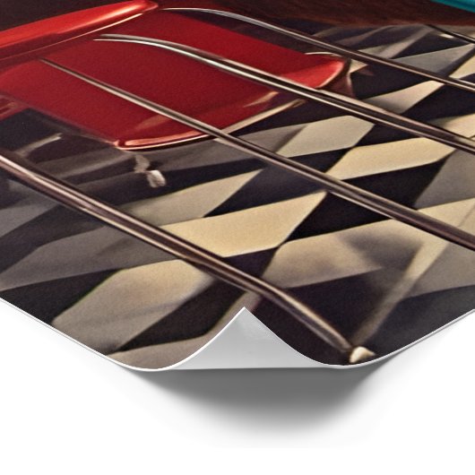 Funny Man and Bear bei Retro Diner Poster (Ecke)