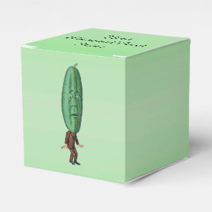 Funny Man Big Pickle Head Brown Anzug Green Geschenkschachtel
