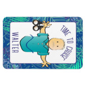 Funny Man Binoculars Cartoon für seine Kreuzfahrtt Magnet (Horizontal)