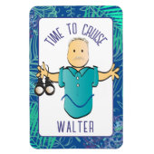 Funny Man Binoculars Cartoon für seine Kreuzfahrtt Magnet (Vertikal)