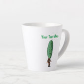 Funny Man Brown Anzug Big Green Pickle Kopfwand Milchtasse (Rechte Ecke)