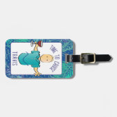 Funny Man Cartoon Kreuzfahrt Urlaub für Ihm Gepäckanhänger (Vorderseite horizontal)