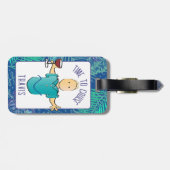 Funny Man Cartoon Kreuzfahrt Urlaub für Ihm Gepäckanhänger (Rückseite horizontal)