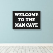 Funny Man Cave Wrapped Canvas Leinwanddruck (Insitu (Holzboden))