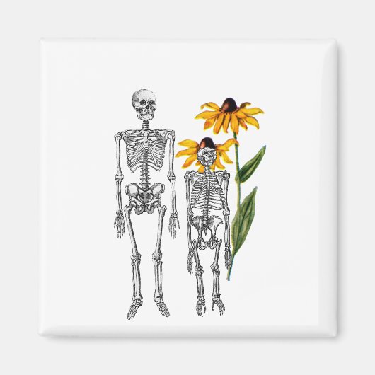 Funny Man Chimpanzee Skeleton Black Mit Augen Susa Magnet (Vorne)