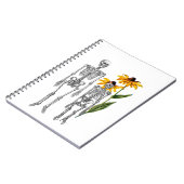 Funny Man Chimpanzee Skeleton Black Mit Augen Susa Notizblock (Linke Seite)