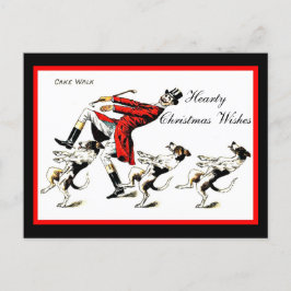 Funny Man Hunde Top Hat Monocle Cake Walk, Kopie 1 Postkarte
