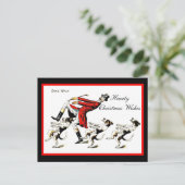 Funny Man Hunde Top Hat Monocle Cake Walk, Kopie 1 Postkarte (Stehend Vorderseite)