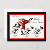 Funny Man Hunde Top Hat Monocle Cake Walk, Kopie 1 Postkarte (Vorne/Hinten)