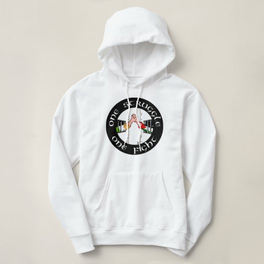 Funny Man Ireland Palestina One Struggle, One Figh Hoodie (Design vorne)