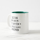 Funny Man Myth Pickleball Legend Zweifarbige Tasse (Vorderseite Links)