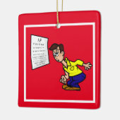 Funny Man versucht, Seekartenzieren zu lesen Keramikornament (Links)