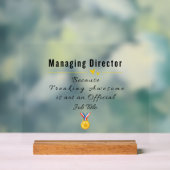 Funny Managing Director Wertschätzung Acrylschild (Neutral)