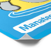 Funny Manatea im Tee-T-Shirt Poster (Ecke)
