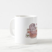 Funny Manatee Abkühlung im Teecup Kaffeetasse (Vorderseite Links)
