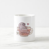 Funny Manatee Abkühlung im Teecup Kaffeetasse (Mittel)