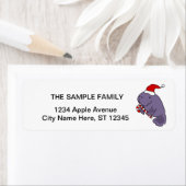 Funny Manatee in Weihnachtsmannmütze Weihnachten C (Insitu)