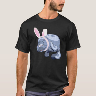 Funny Manatee Osterhase T-Shirt