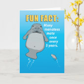 Funny Manatee Paating Habits Birthday Karte (Gelbe Blume)