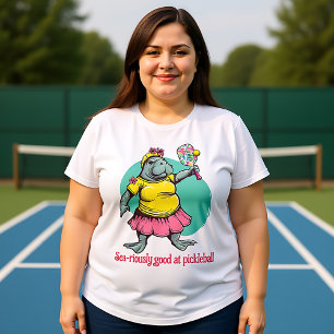 Funny Manatee Pickleball Große Größe T-Shirt
