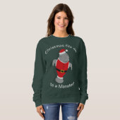 Funny Manatee Santa Christmas Sweatshirt (Vorne ganz)