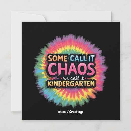 Funny "Manche nennen es Chaos, wir nennen es Kinde Einladung (Vorderseite)