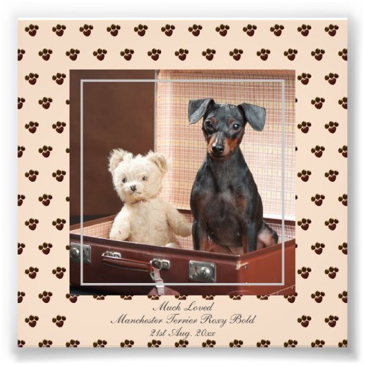 Funny Manchester Terrier FOTO zum Keepake (Vorne)