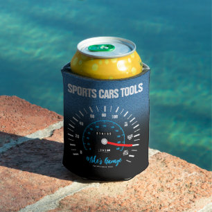 Funny Manly Car Odometer Speedometer Blauer Glitze Dosenkühler