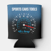 Funny Manly Car Odometer Speedometer Blauer Glitze Dosenkühler (Rückseite)