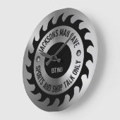 Funny Manly Man Cave Steel Circular Saw Blade Große Wanduhr (Winkel)