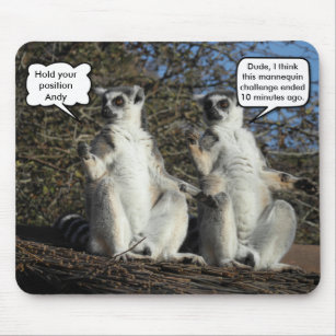 Funny Mannequin Challenge Meme Lemurs Mousepad