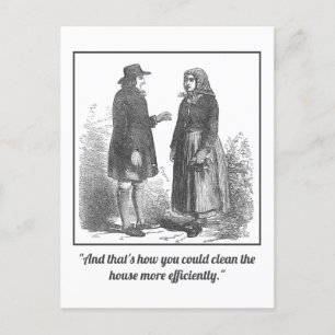 Funny Mansplaining Reinigung Postkarte