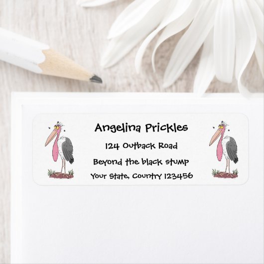 Funny marabou Storch Cartoon (Insitu)