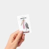 Funny marabou Storch Cartoon Ausweis (Handheld)