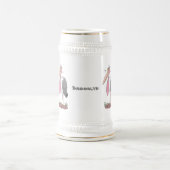 Funny marabou Storch Cartoon Bierglas (Mittel)