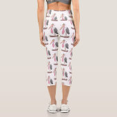 Funny marabou Storch Cartoon Capri Leggings (Rückseite)