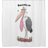 Funny marabou Storch Cartoon Duschvorhang (Vorderseite)