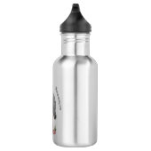 Funny marabou Storch Cartoon Edelstahlflasche (Rechts)